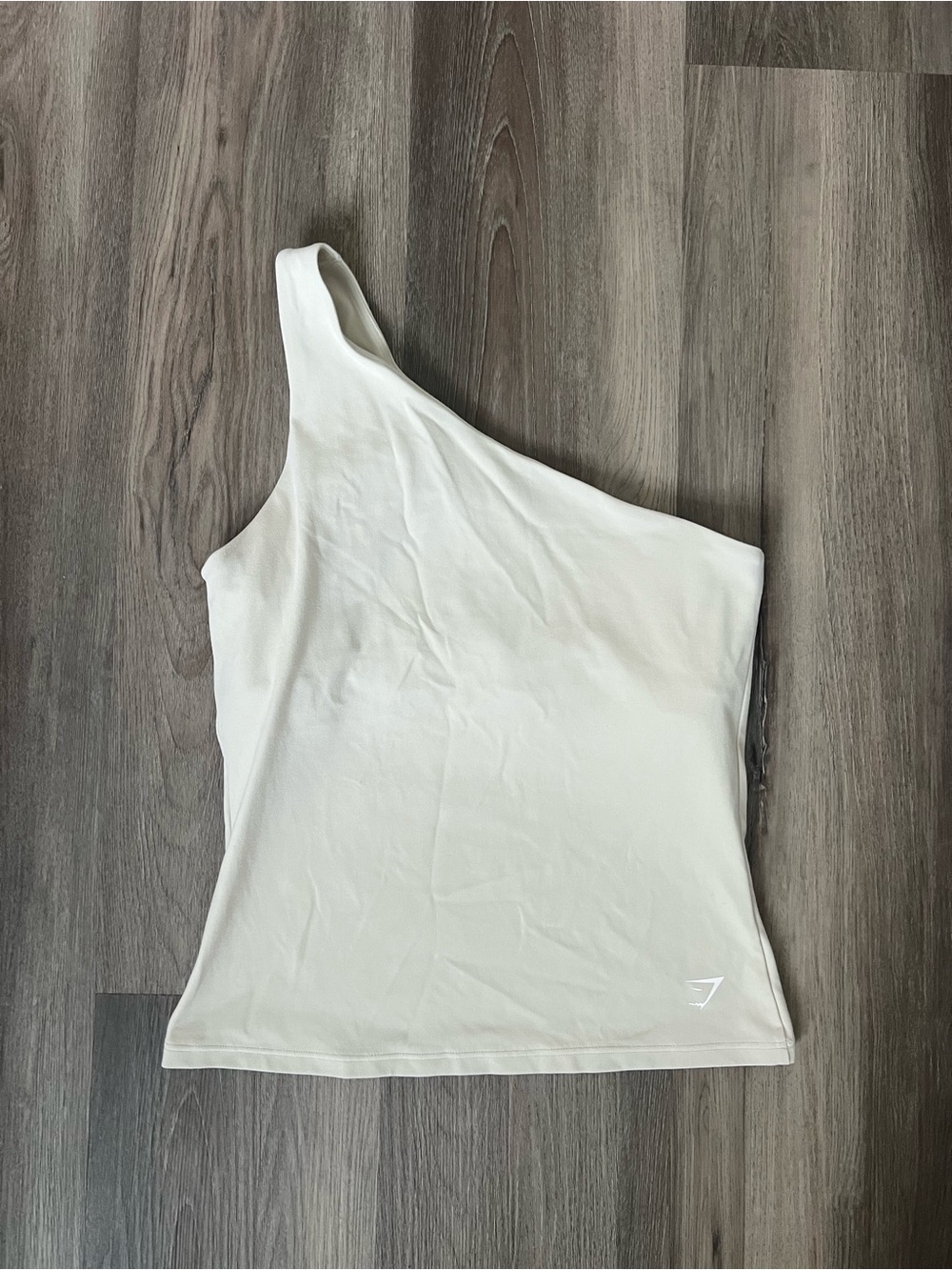 Gymshark One-Shoulder Cream Tank Top - Picture 4 of 5